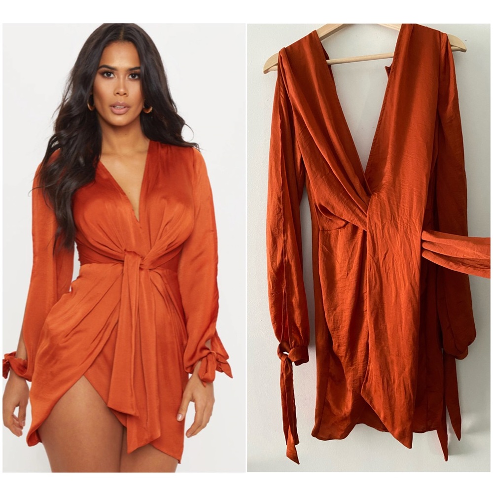 Open Sleeve Wrap Dress